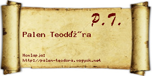 Palen Teodóra névjegykártya